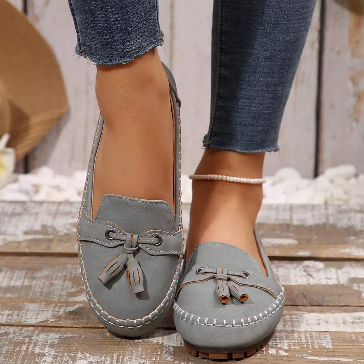 Round Toe Flat Slip-ons (3)