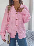 Cable-knit Long Sleeve Cardigan (5)