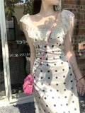 Polka Dot Brace Dress variant CJLY201933101AZ|CJLY201933102BY|CJLY201933103CX