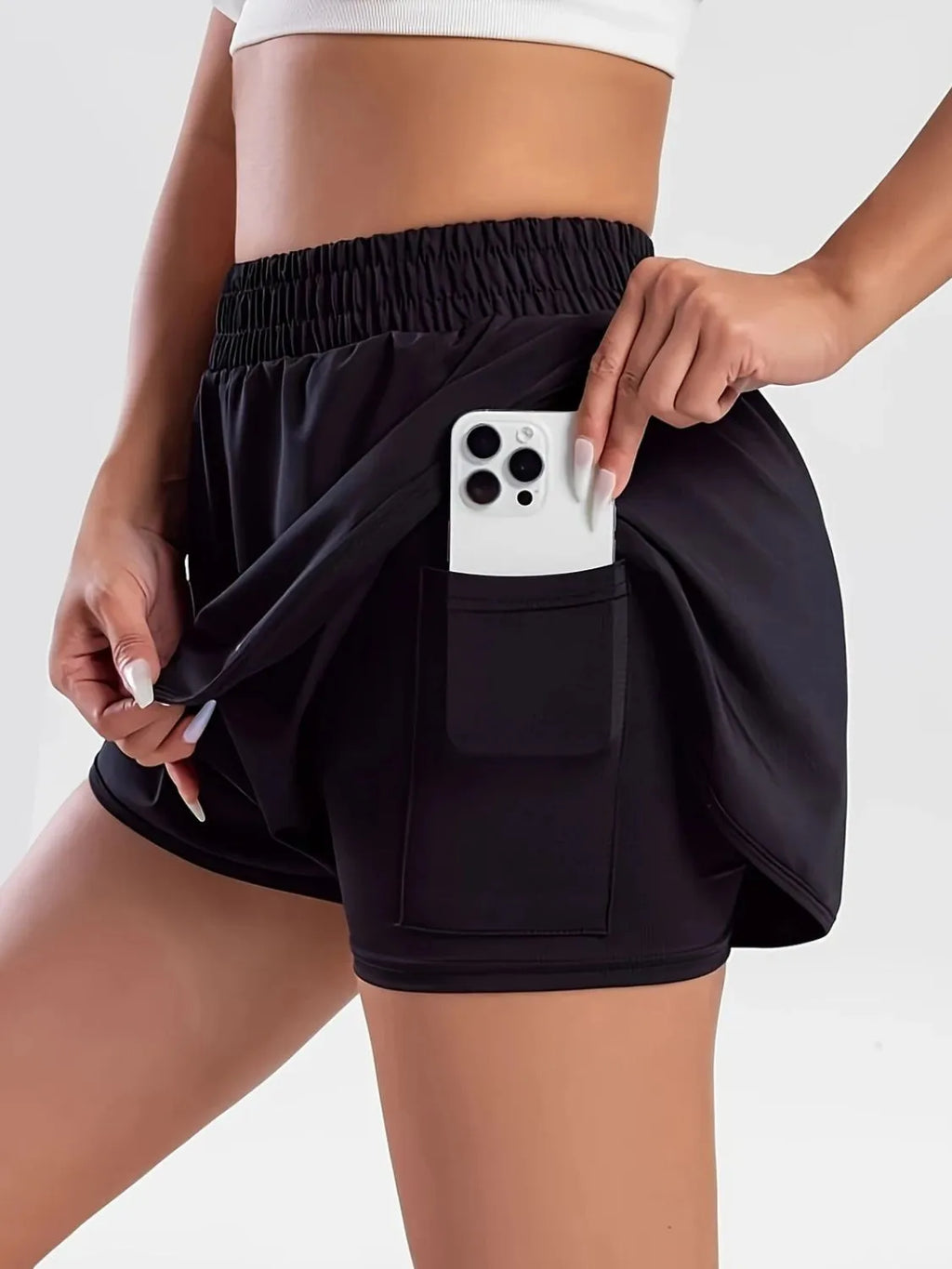 Pocketed High Waist Active Shorts (6)
