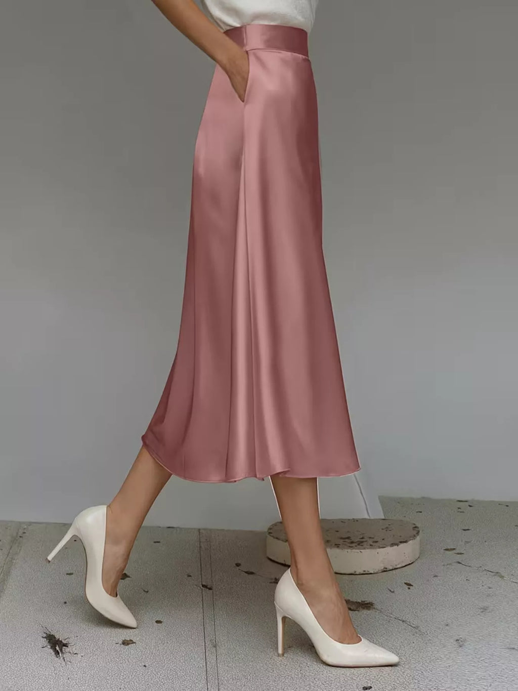 Satin Midi Skirt (22)