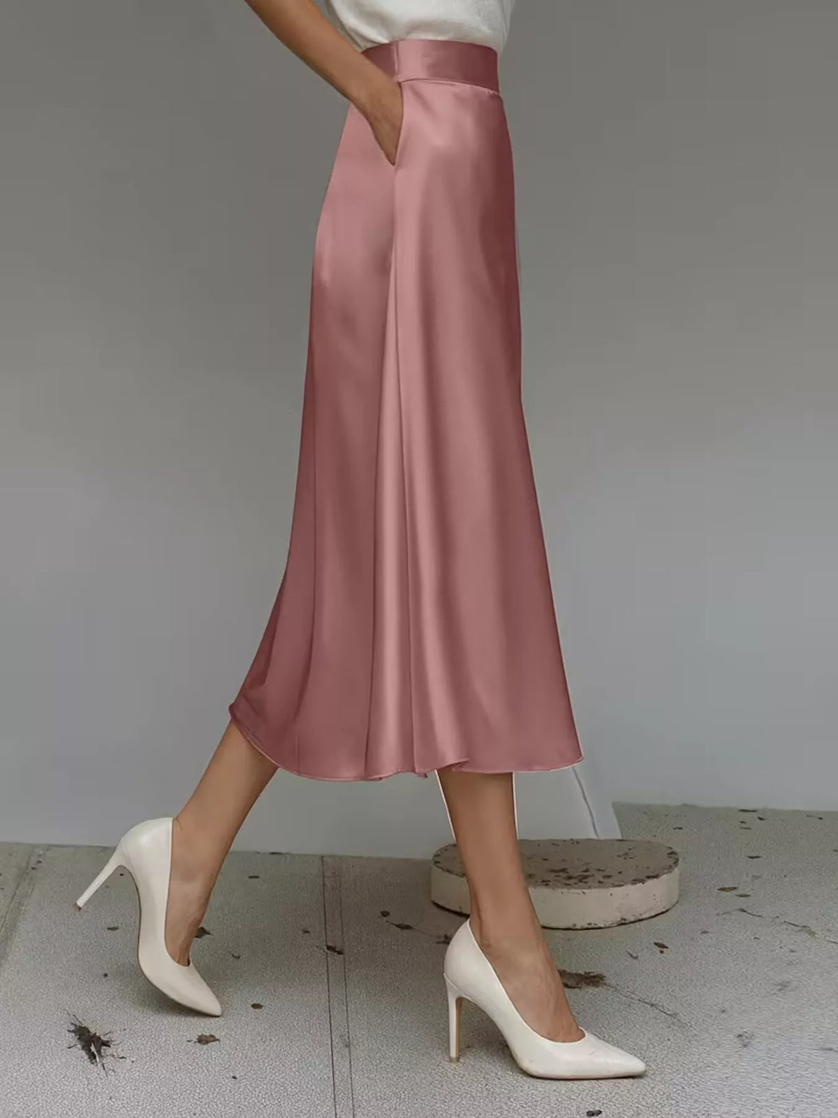 Satin Midi Skirt (22)
