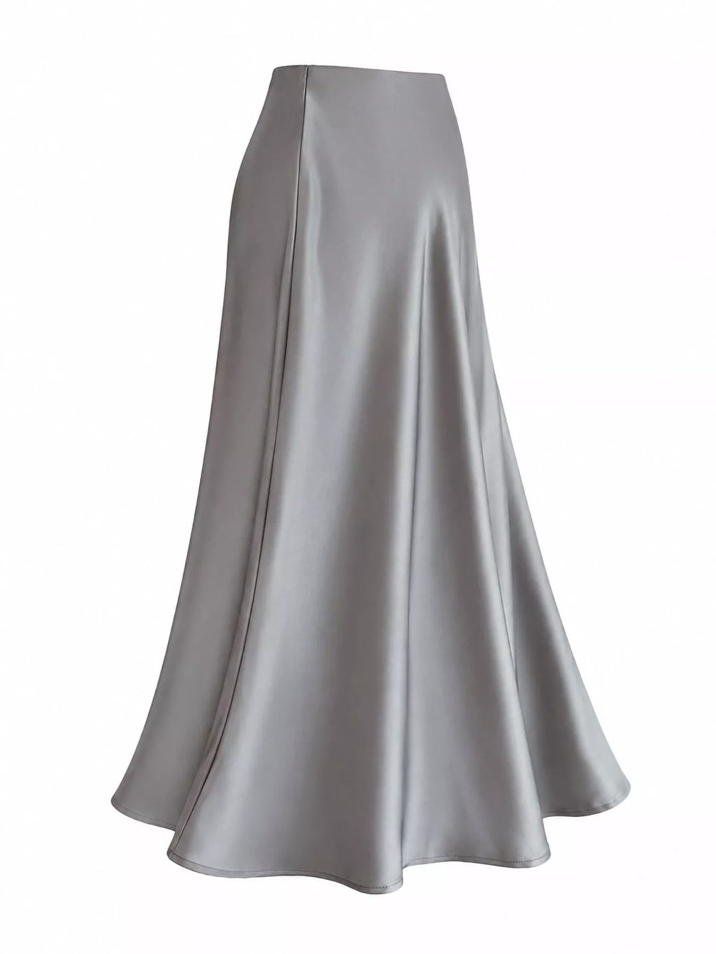 Full Size High-waisted Satin Midi Skirt Plus (32)