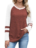Ribbed Knit Raglan Long Sleeve T-shirt (17)
