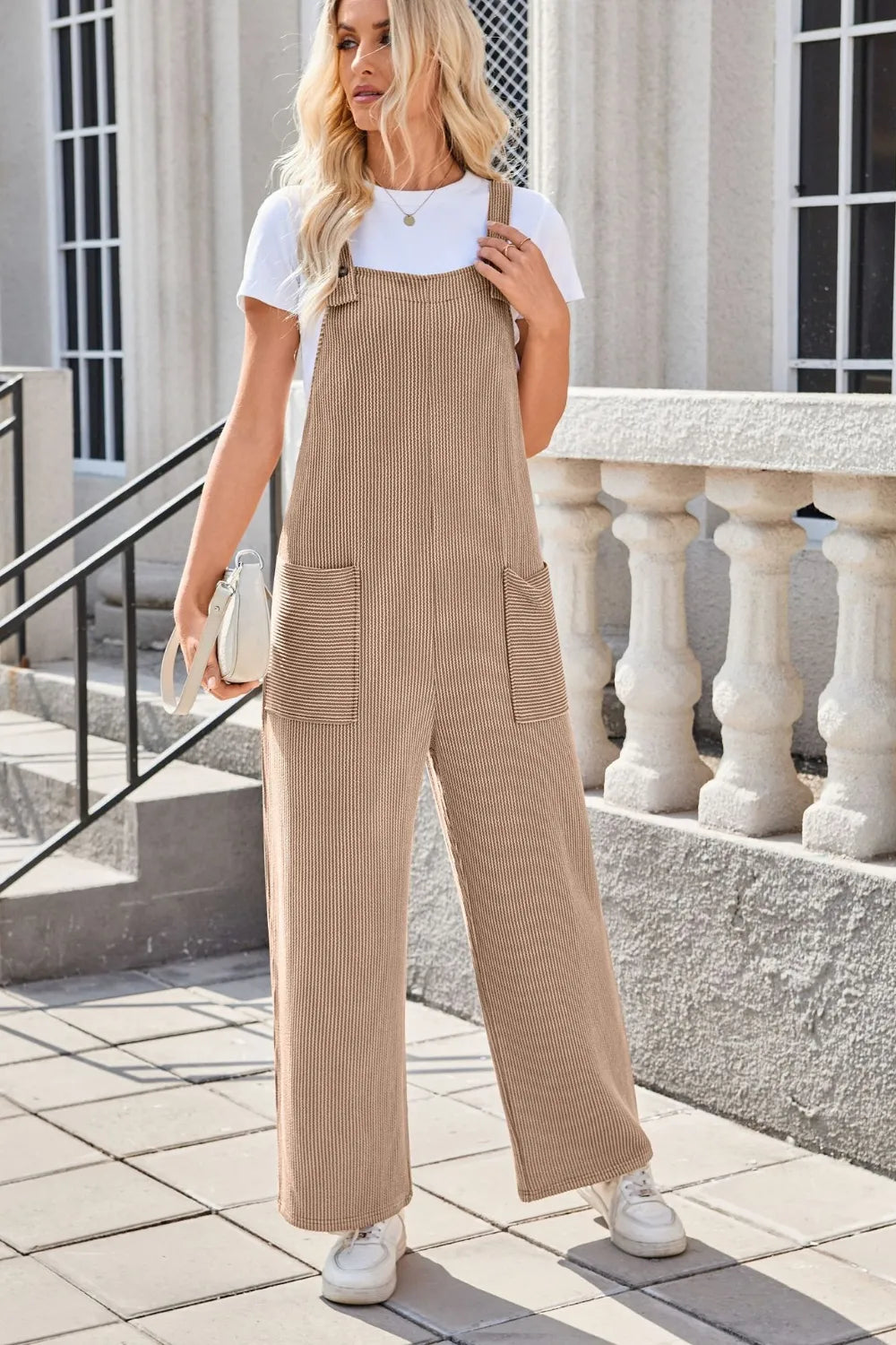 Square Neck Wide Strap Overalls Pockets (28)