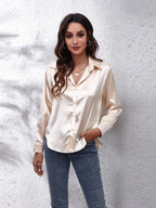 Button Up Collared Neck Long Sleeve Shirt (11)