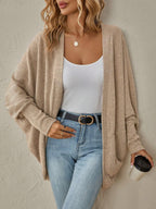 Open Front Batwing Sleeve Cardigan (4)