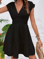 Tiered Cap Sleeve Mini Dress (9)