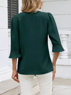 V-neck 3/4 Sleeve Blouse (11)