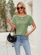 Round Neck Short Sleeve T-shirt (4)