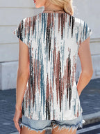 Printed Round Neck Cap Sleeve Top (12)