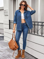Vintage Wash Button-down Denim Jacket (16)