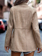 Slim Fit Open Front Blazer (7)