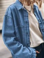 Oversized Button Up Denim Shirt (7)