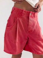 High-waisted Denim Shorts (5)