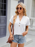 Notched Short Sleeve T-shirt (4)
