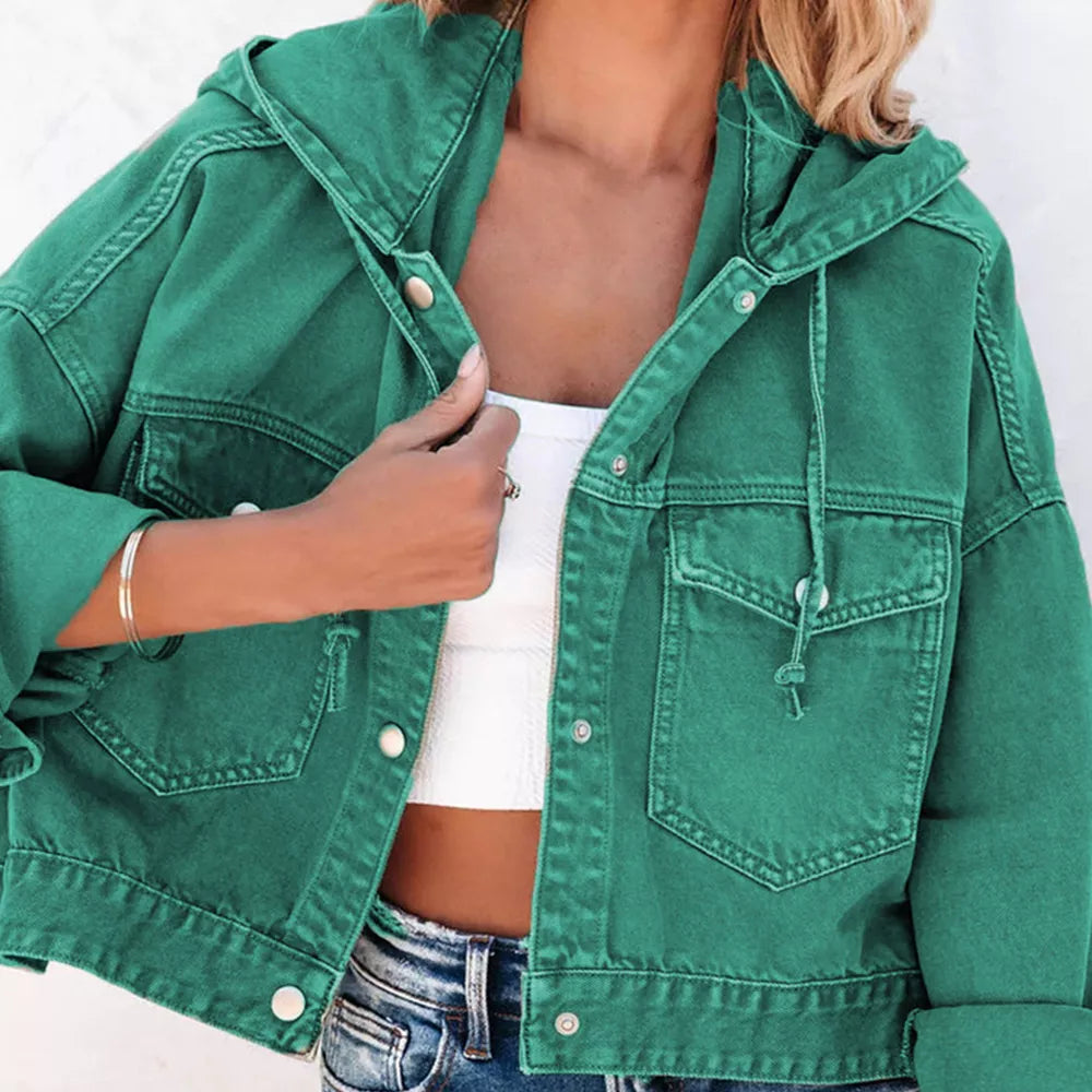Hooded Dropped Shoulder Denim Jacket (3)