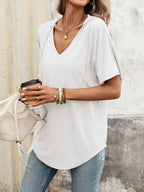 Casual Short Sleeve Hooded T-shirt (21)