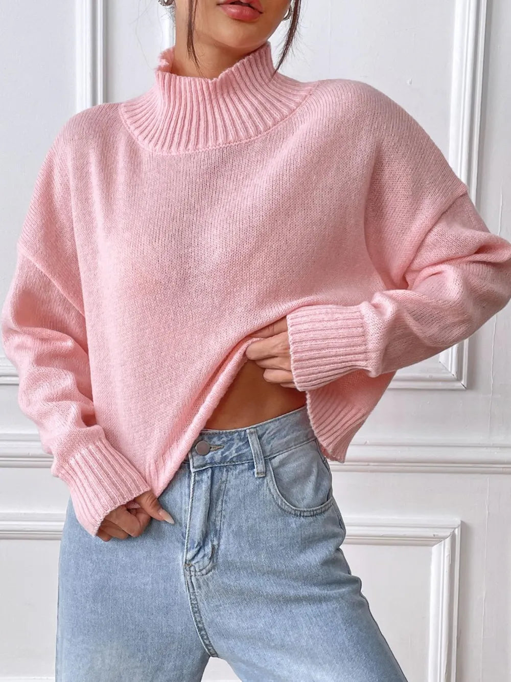 Turtleneck Long Sleeve Sweater (5)