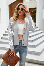 Flower Pattern Button Front Cardigan (12)
