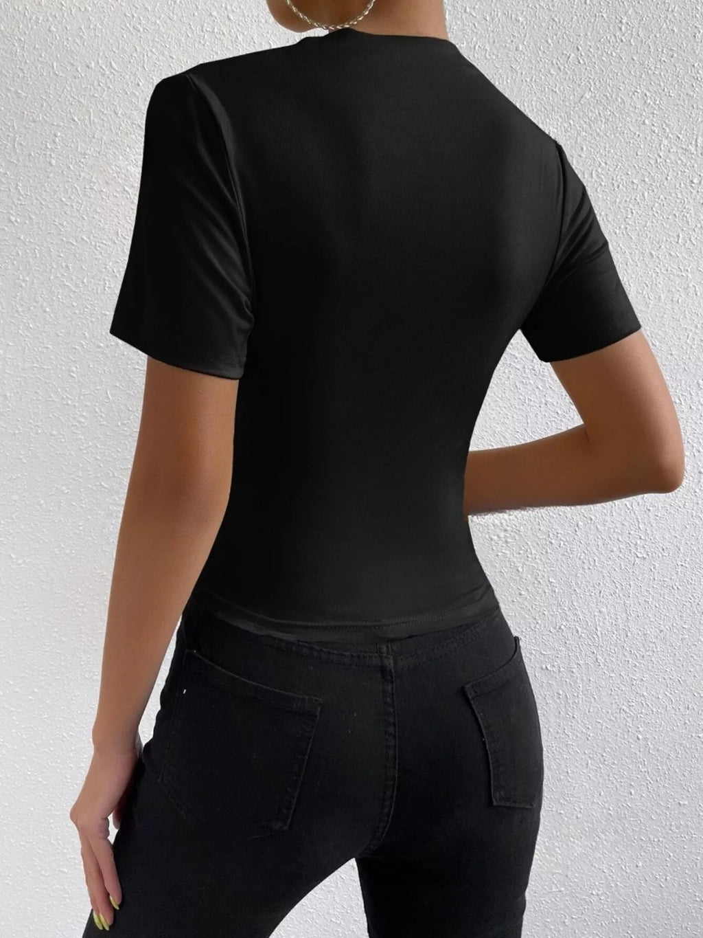 Ruched Short Sleeve T-shirt (10)
