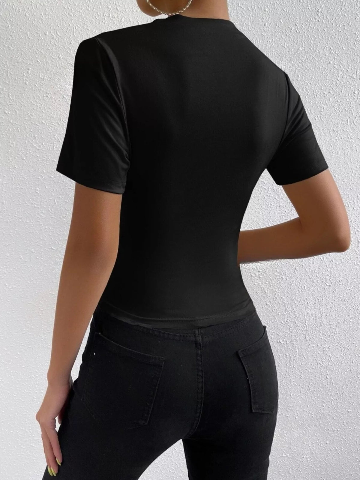 Ruched Short Sleeve T-shirt (10)