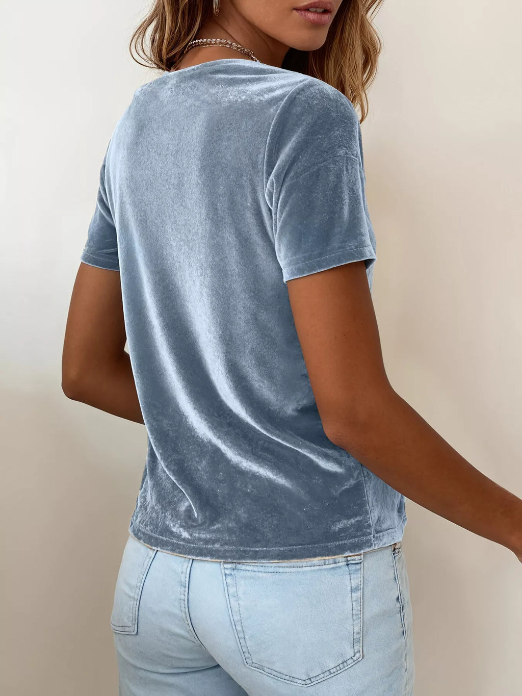 Full Size Cowl Neck Short Sleeve Top Plus (3)