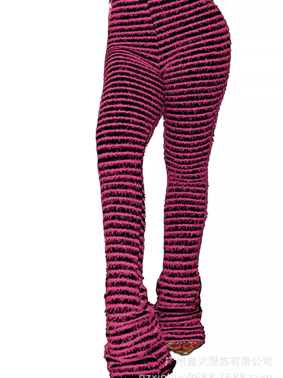 Striped Fuzzy Textured Knit Pants (13)