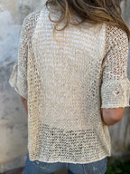 Full Size One Button Half Sleeve Cardigan Plus (4)