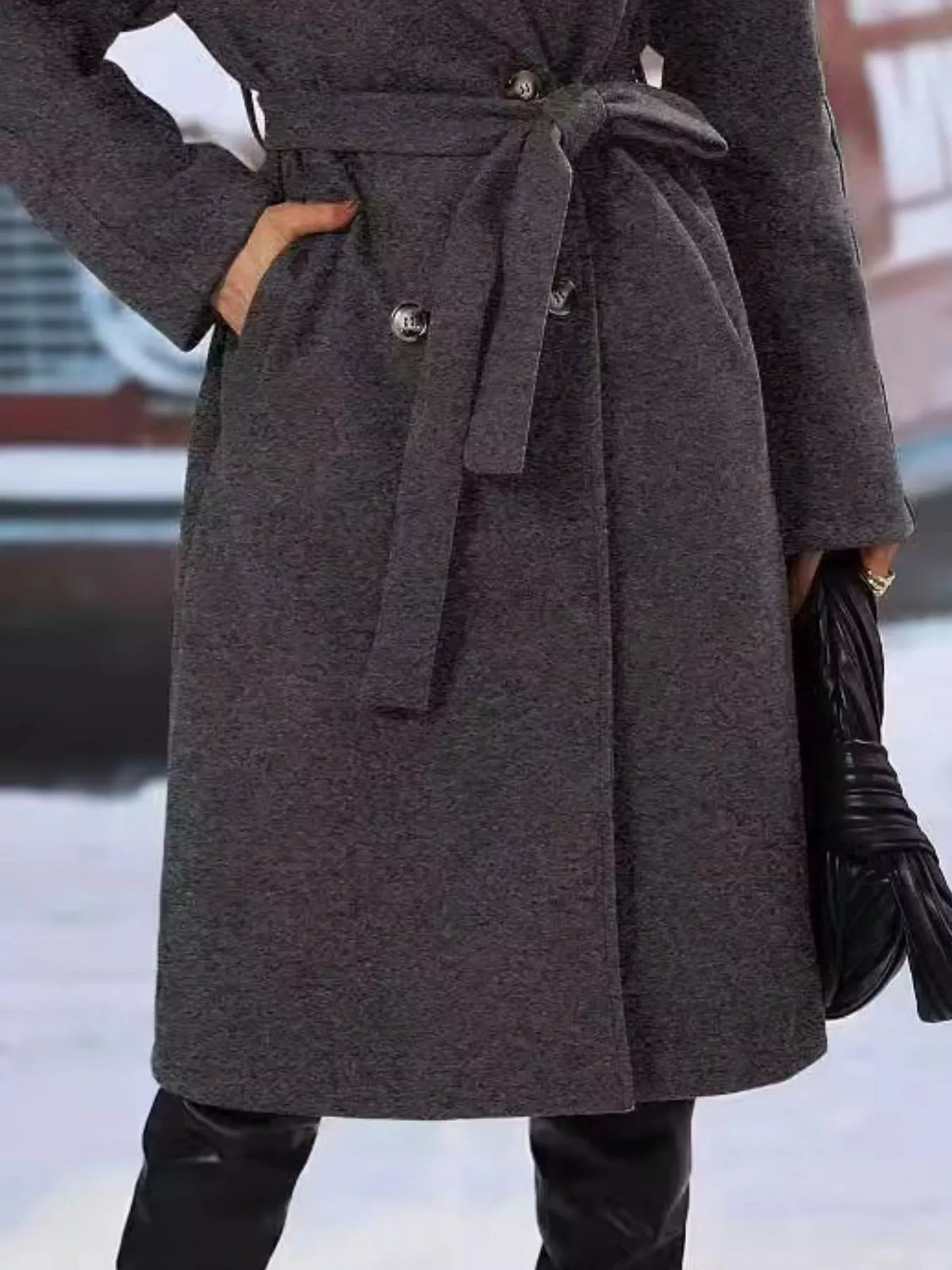 Double-breasted Lapel Collar Overcoat (25)