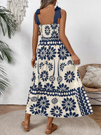 Floral Print Tie-shoulder Midi Dress (8)