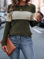 Block Round Neck T-shirt