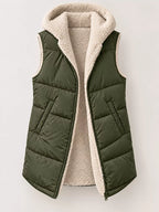 Full Size Hooded Sherpa-lined Puffer Vest Coat Plus (18)