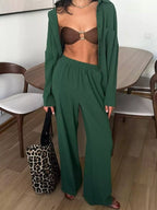 Button Down Shirt Pants Set (21)