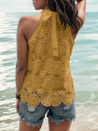 Lace Tied Mock Neck Tank (9)