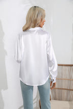 Lapel Collar Button Up Long Sleeve Shirt (6)