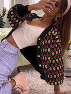 Floral Button Up Long Sleeve Cardigan (11)