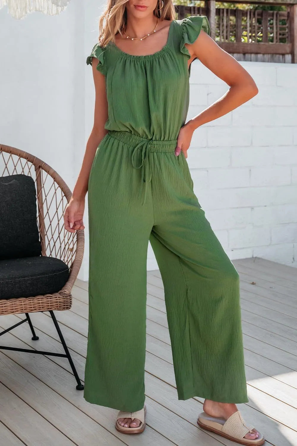 Ruffled Cap Sleeve Wide Leg Jumpsuit (8)