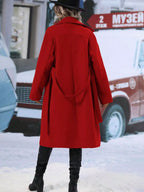 Double-breasted Lapel Collar Overcoat (2)