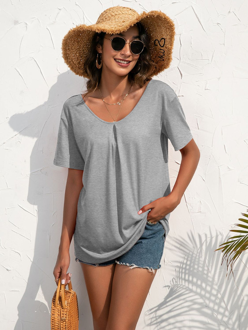 Lace Trim Short Sleeve Top (3)