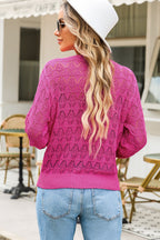 Openwork V-neck Cardigan (14)
