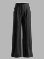 High-waisted Striped Wide-leg Pants (2)