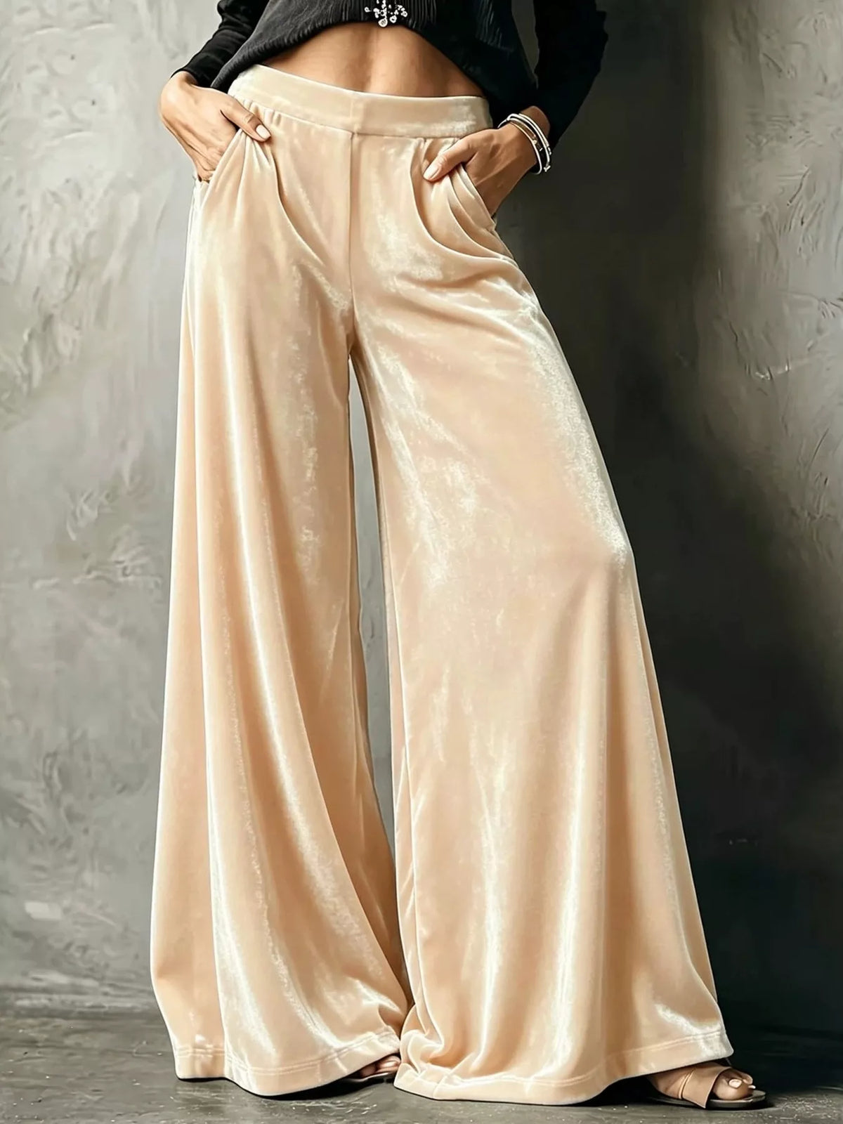Full Size High-waisted Wide-leg Velvet Pants Plus (14)