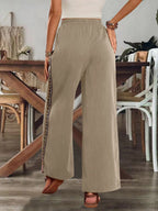 Bohemian Wide Leg Embroidered Side Stripe Pants (11)