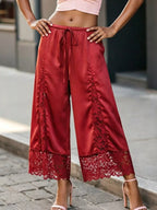 Lace Trim Wide-leg Cropped Pants (23)