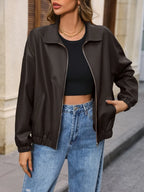 Zip Up Dropped Shoulder Jacket (11)