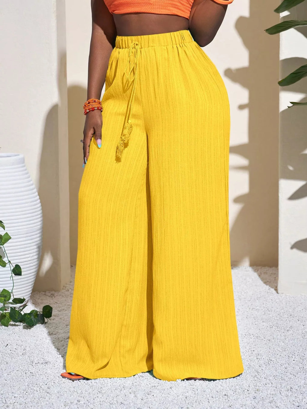 Wide-leg Pants Drawstring (3)