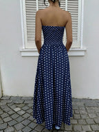 Polka Dot Tube A-line Dress (5)