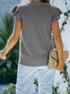 Round Neck Cap Sleeve Sweater (6)