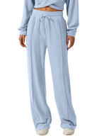 Twist-front Long Sleeve Top Pants Set (9)